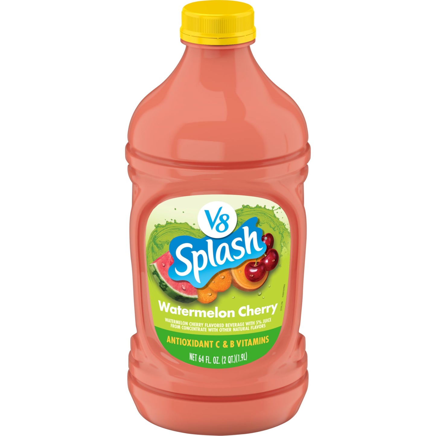V8 Splash Watermelon Cherry Flavored Juice Beverage, 64 fl oz Bottle