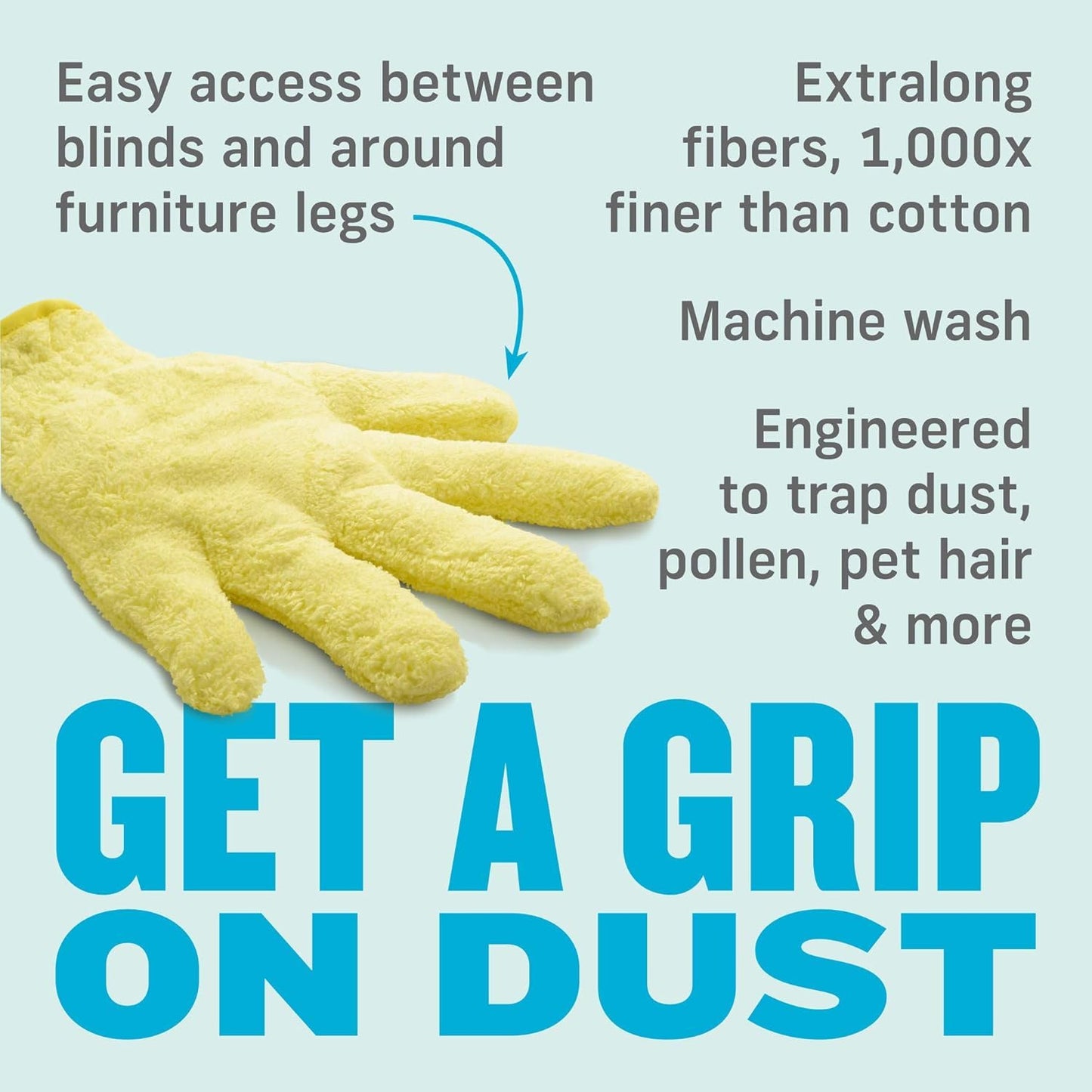 E-Cloth Duster & Cleaning Bundle - Microfiber Cloth Set - Includes Flexi-Edge Floor Dusting Mop, High Performance Dusting Cloth & Glove, Cleaning