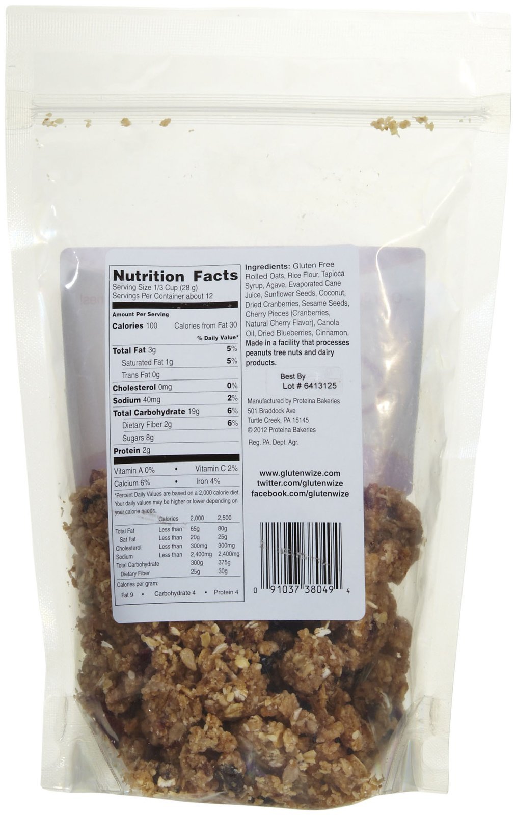 Glutenwize Triple Berry Granola - 12 oz