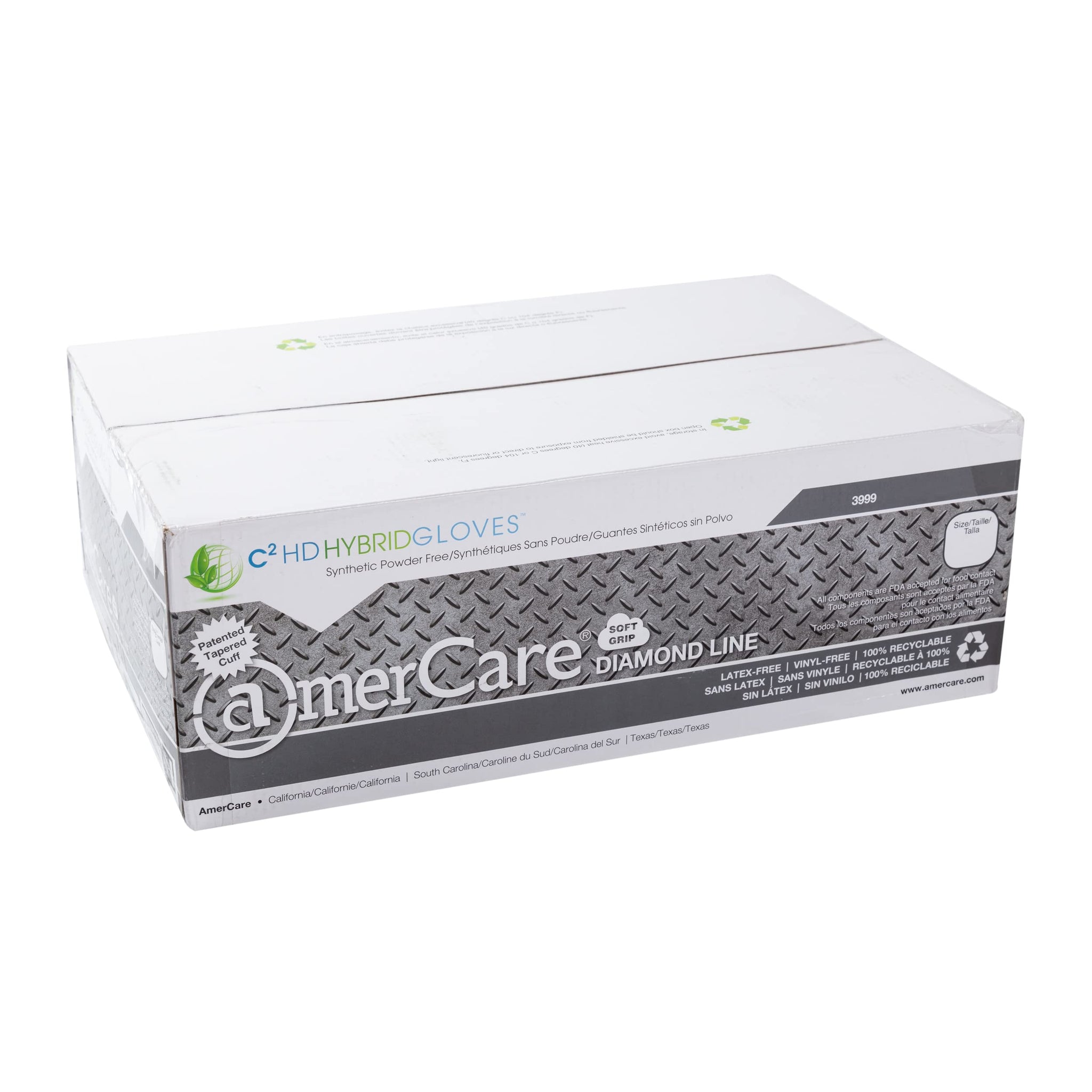AmerCare Extra Large Powder-Free Hybrid HD Hybrid Gloves, Case of 1000