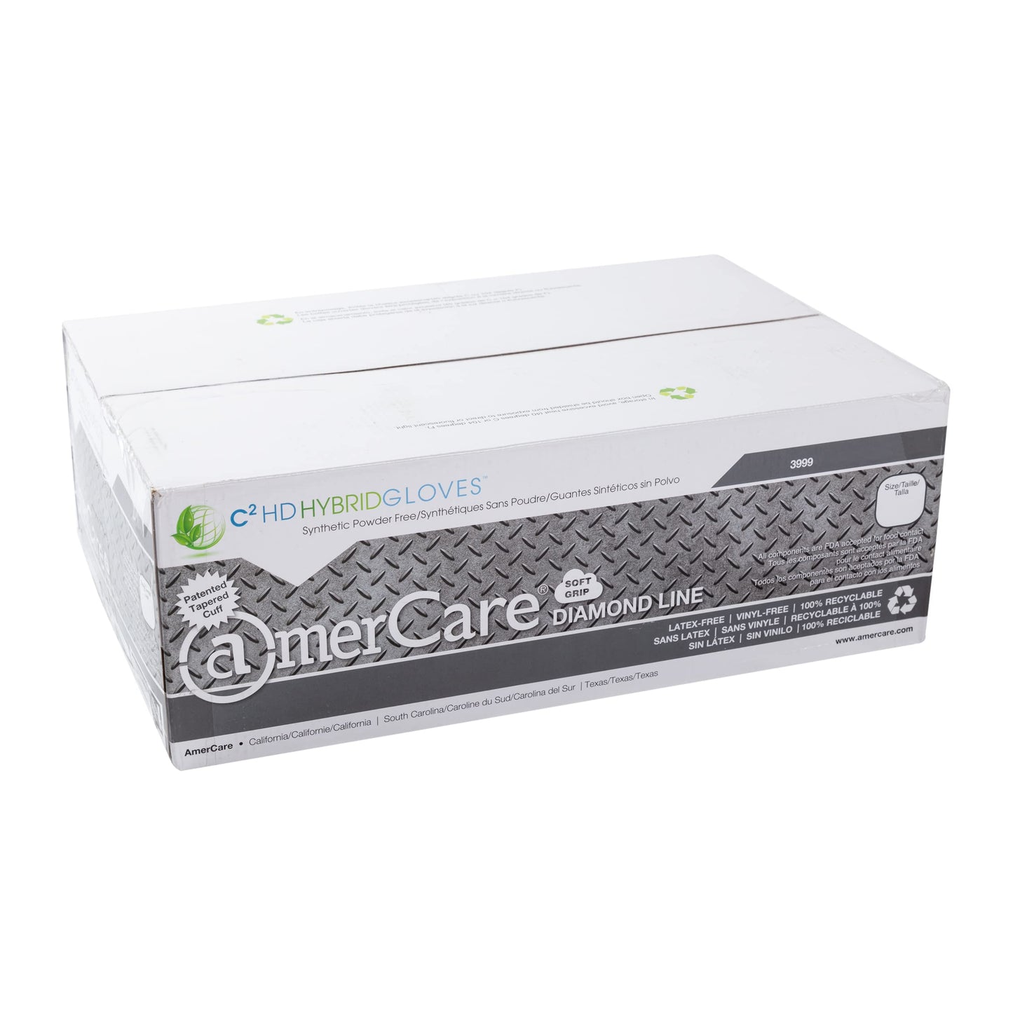 AmerCare Large Powder-Free Hybrid HD Hybrid Gloves, Case of 1000