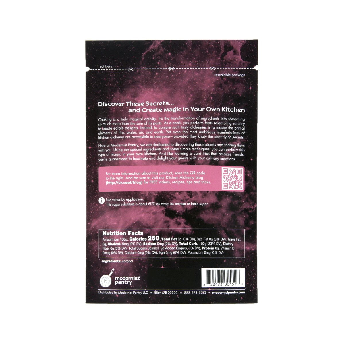 Pure Sorbitol Powder Vegan Gluten-Free OU Kosher Certified - 200g/8oz.