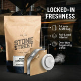 BROOKLYN SIGNATURE BLEND | Freshly Ground Coffee |1 LB Resealable Bag | Medium - Dark Roast Level - Bold & Balanced | Specialty Handcrafted 100%