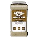 Coolinario Large Non Fortified Nutritional Yeast Flakes - 1 Gal (1.5 lbs) Vegan Seasoning with Cheese Flavor | Rich in Protein, Fiber & Minerals |