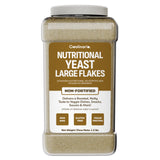 Coolinario Large Non Fortified Nutritional Yeast Flakes - 1 Gal (1.5 lbs) Vegan Seasoning with Cheese Flavor | Rich in Protein, Fiber & Minerals |