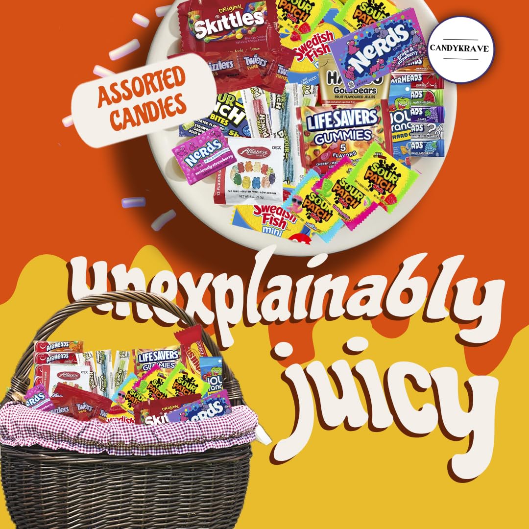CandyKrave assorted candy variety pack bulk - 3 lb Easter Candy Bulk Mixed Candy Assortment Bag Candies Individually Wrapped - Variety Candies