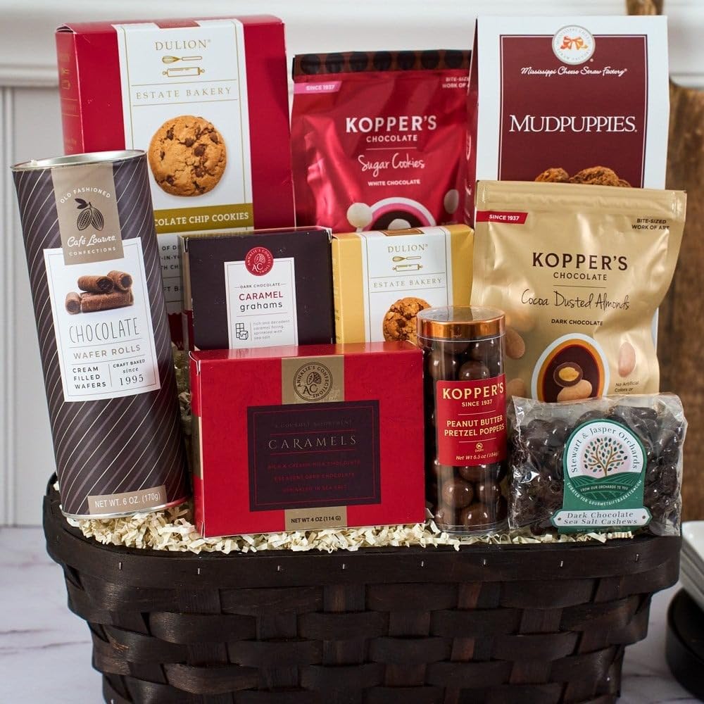 Chocolate Gift Basket Premium of Chocolates, Cookies, and Candy by GourmetGiftBaskets.com