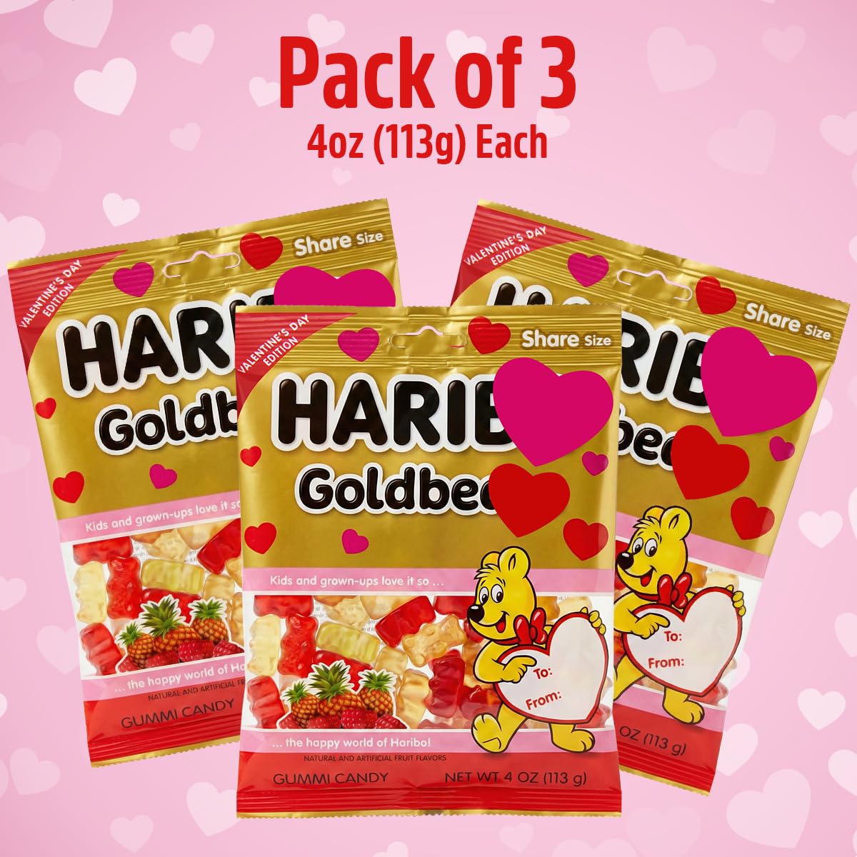 Gummy Bears Mothers Day Candy, Pack of 3 Mothers Day Gummies 4 Oz Each, Ideal Gummy Bears for Classroom Exchanges and School Parties, Perfect