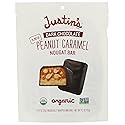 JUSTINS Organic Dark Chocolate Peanut Caramel Bar Bag, 4.2 OZ