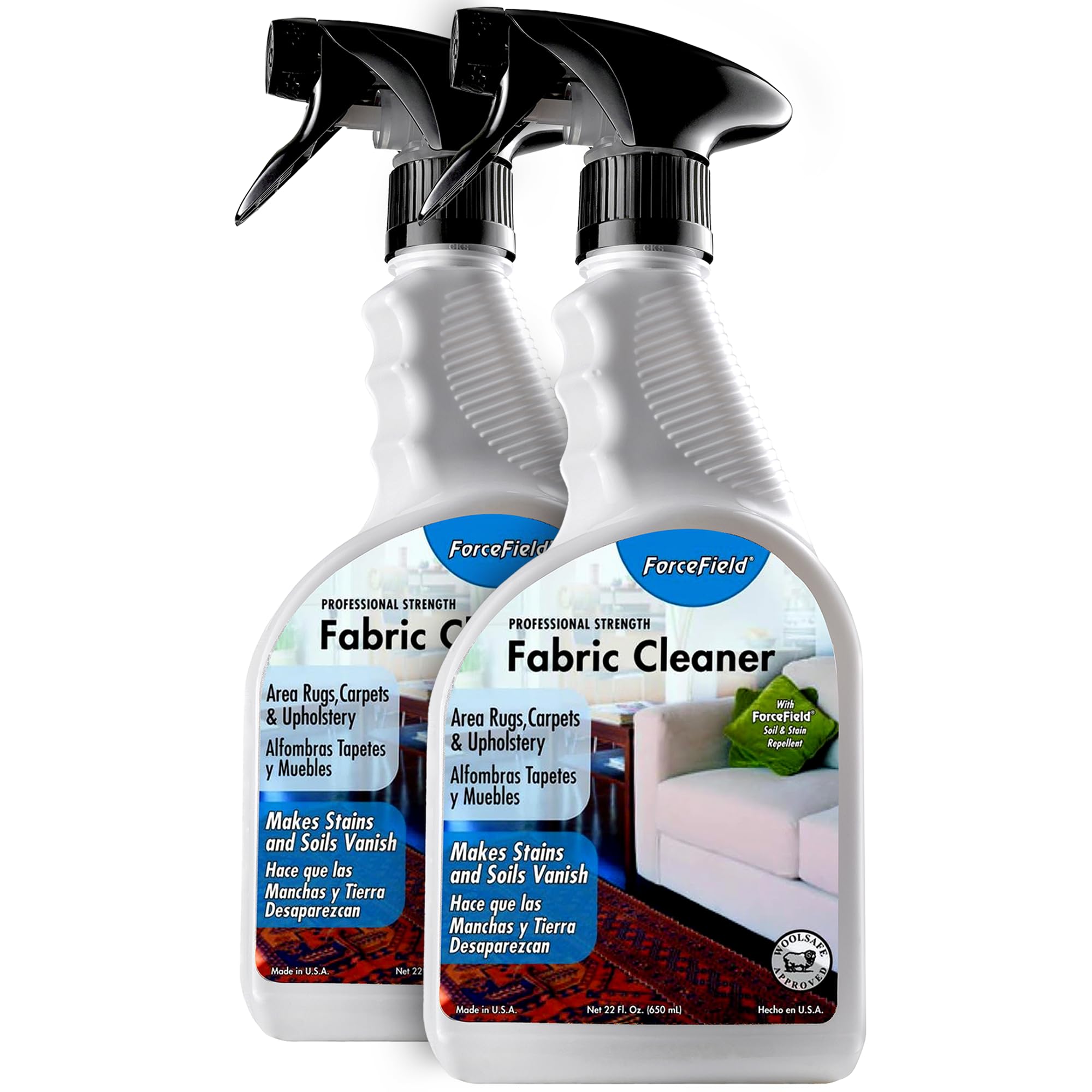 ForceField - Fabric Cleaner - Remove, Protect, and Deep Clean - 22oz (2 Pack (22oz))