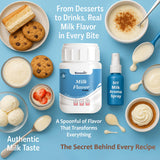 Benosen Milk Flavor Powder, Vegan Non-Dairy Dairy-Like Flavoring for Baking Coffee Milk Tea & Desserts, Food-Grade, Allergen-Free, Long Shelf Life, 3