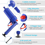 Toilet Plunger, Air Drain Blaster, Pressure Pump Cleaner, High Pressure Plunger Opener Cleaner Pump for Bath Toilets, Bathroom, Shower, Sink, Bathtub