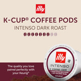 Illy Coffee K-Cups - Compatible Pods for Keurig Coffee Maker - Intenso Dark Roast - Bold & Full of Flavor, Notes of Cocoa & Dried Fruit - 10 Count