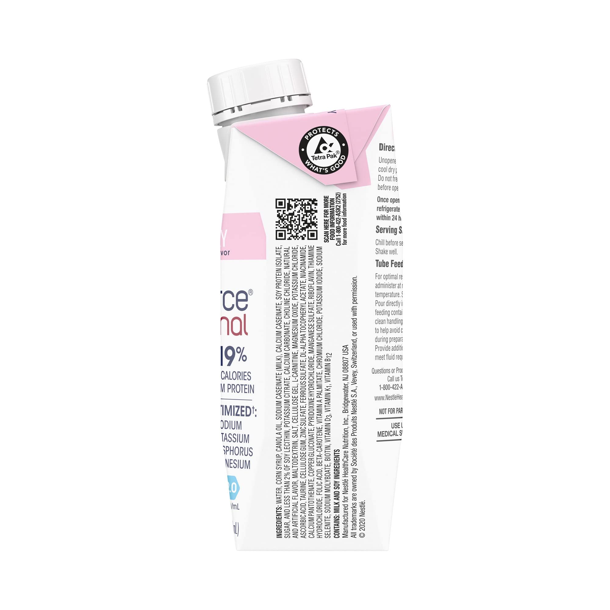 Nestle Novasource Renal Nutritionally Complete Formula Strawberry 8 oz Carton 24 Ct