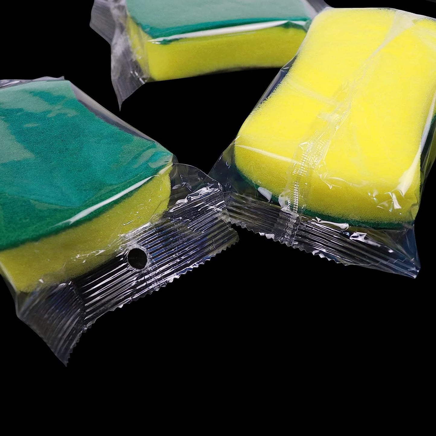 (490 Pack) Kheoxusa Individually Wrapped Sponges,Sponge Individually Wrapped,Individually Wrapped Sponges Bulk Packed for Cleaning Dishes Kitchen