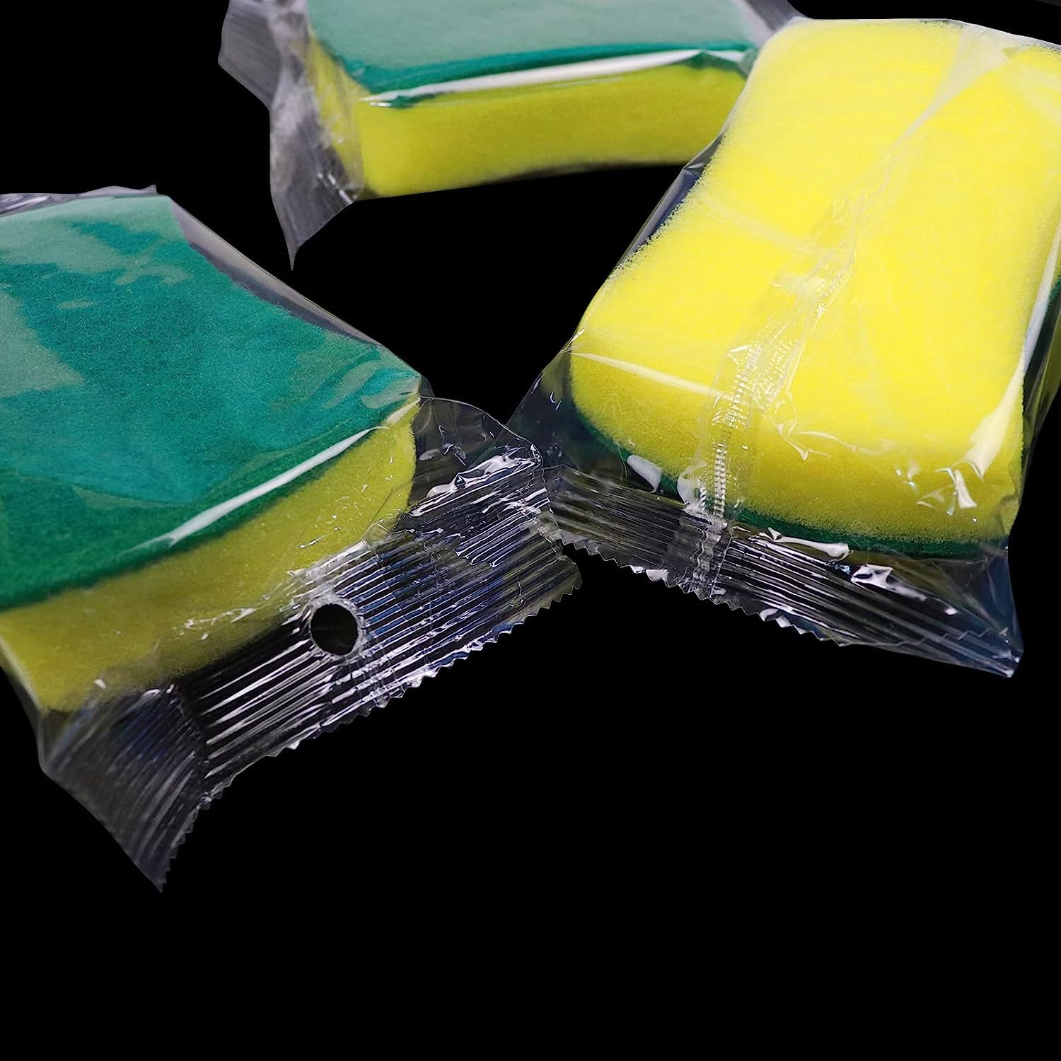 (490 Pack) Kheoxusa Individually Wrapped Sponges,Sponge Individually Wrapped,Individually Wrapped Sponges Bulk Packed for Cleaning Dishes Kitchen