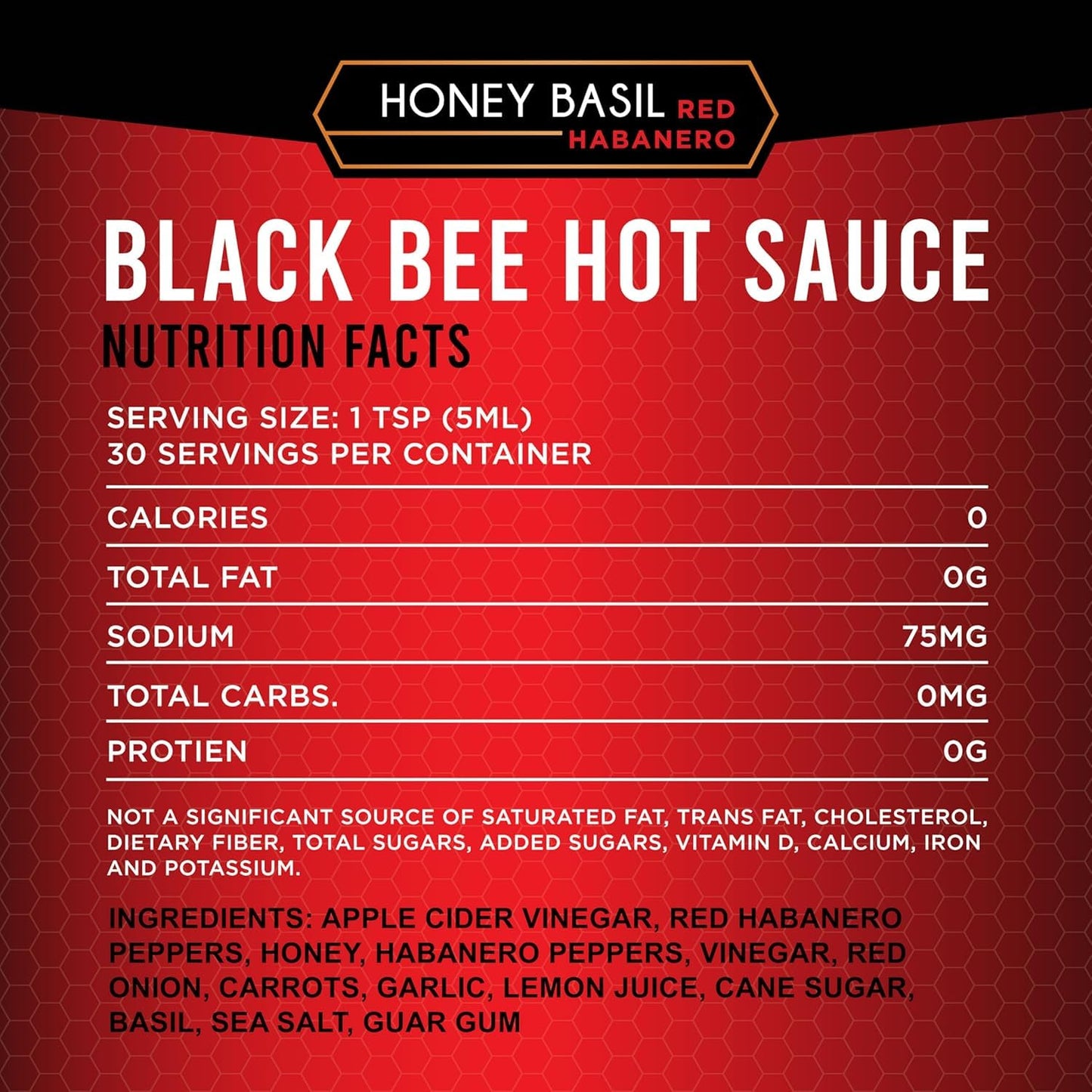 Black Bee Bee Hive Hot Sauce Gift Set (5 Pack) - Citrus Thyme Jalapeño, Pineapple Coconut & Habanero, Apple Rosemary & Habanero, Honey Basil & Red