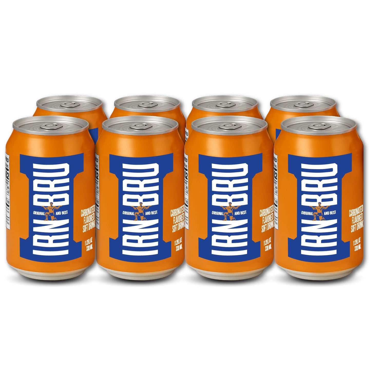 IRN-BRU Original Scottish Sparkling Soda, Citrus Flavored Carbonated Drink - Sparkling Flavored Soft Drink, 32 Flavor Recipe, 11.1 fl oz Cans, Pack