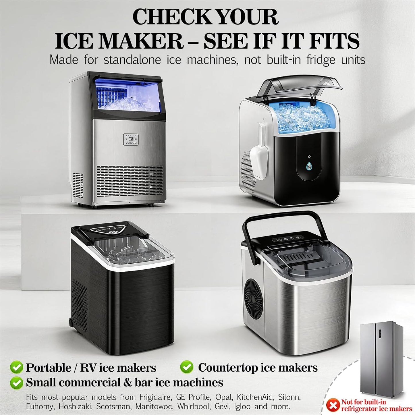 Bellaluce Ice Machine Cleaner Tablets, Portable & Commercial Ice Makers, Food-Grade Scale Remover for Fresh, Odor-Free Ice