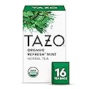 TAZO Organic Refresh Mint Herbal Tea Bags with Peppermint and Spearmint, Caffeine Free, 16 Total Tea Sachets