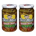 Best Maid Products - 24 Ounce Glass Jars Baby - Dill, Kosher, Hamburger Slices, Garlic Bites, Habanero Chips, & Xtreme Hot Pickles (2 Pack, Baby Dill)