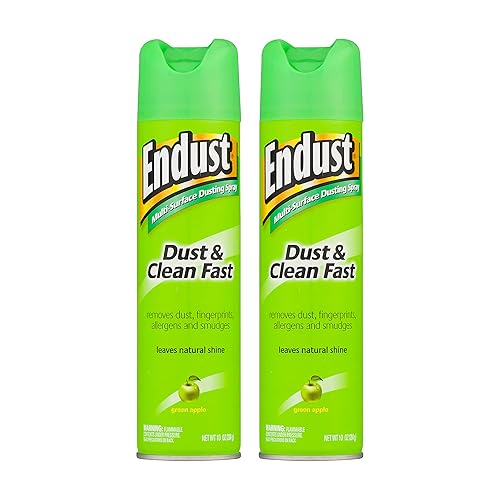 Endust Multi-Surface Dusting and Cleaning Spray, Green Apple, 2 Count