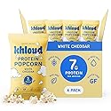 Khloud Protein Popcorn - White Cheddar - 7g Protein Snacks for Adults & Kids - Flavored Popcorn Made with Real Ingredients & Milk Protein Isolate