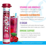 Zipfizz Daily Energy Drink Powder, Black Cherry,3-in-1 Sustained Energy, Rapid Hydration, and Essential Vitamins | Sugar-Free, Electrolyte Powder