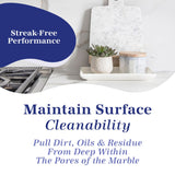 Marblelife InterCare Marble and Travertine Cleaner, Natural Stone & Terrazzo Liquid Cleaner, Shower & Tile Surface Care, Floor, Walls & Countertop