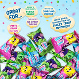 PartyPuffs Cotton Candy Variety Pack with Tutti Frutti Popping Candy - 12 Individually Wrapped .5oz Bags - Watermelon & Green Apple Flavors - Fun