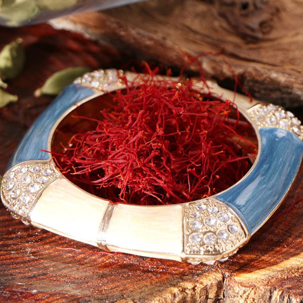 Golden Saffron, Premium Spanish Saffron Threads, Pure Red Spanish Saffron Spice Threads, For Culinary Use Such as Tea, Paella Rice, Risotto, Tachin