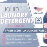GreenFist Liquid Laundry Detergent Washing [ 80 Loads ] Fresh Pleasant Scent, 128 Ounce (1 Gallon)