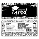 Big Dot of Happiness Black and White Grad - Best is Yet to Come - Candy Bar Wrapper Black and White Graduation Party Favors - Set of 24