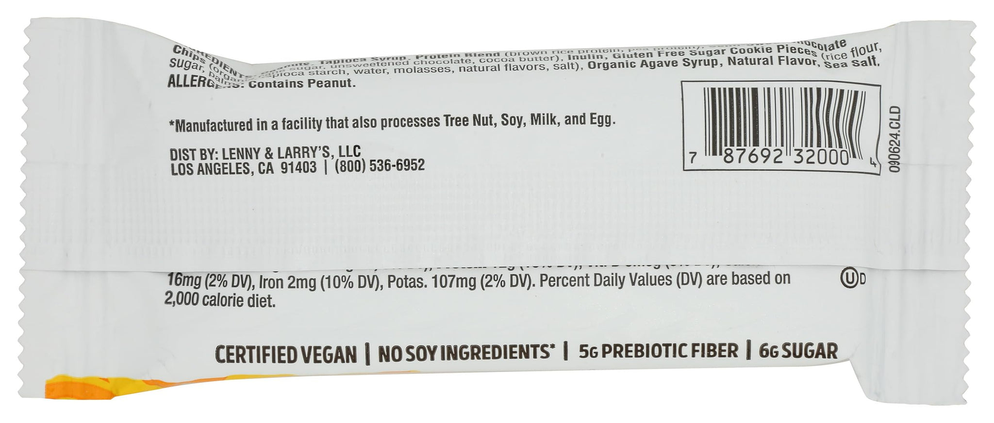 LENNY & LARRYS Peanut Butter Chocolate Chip Cookie-fied Bar, 1.59 OZ