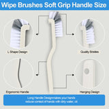 Asltw Small Scrub Brush Set, 6 pcs Cleaning Brush for Window Tracks, Grout, Corners and Crevices, Angled Bristles for Deep Cleaning, Multi Purpose
