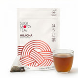 SUGIMOTO TEA Japanese Hojicha Roasted Green Tea Bags 20 Count