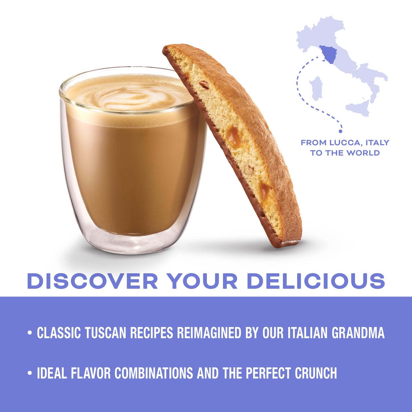 Nonni's Turtle Pecan Biscotti Italian Cookies - 3 Boxes Caramel Pecan Cookies Dipped in Milk Chocolate - Butter Pecan Biscotti Individually Wrapped