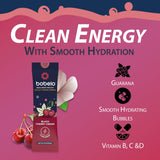 Bobelo Self-Carbonating Energy Drink Mix, Black Cherry Cream, 15 Packs