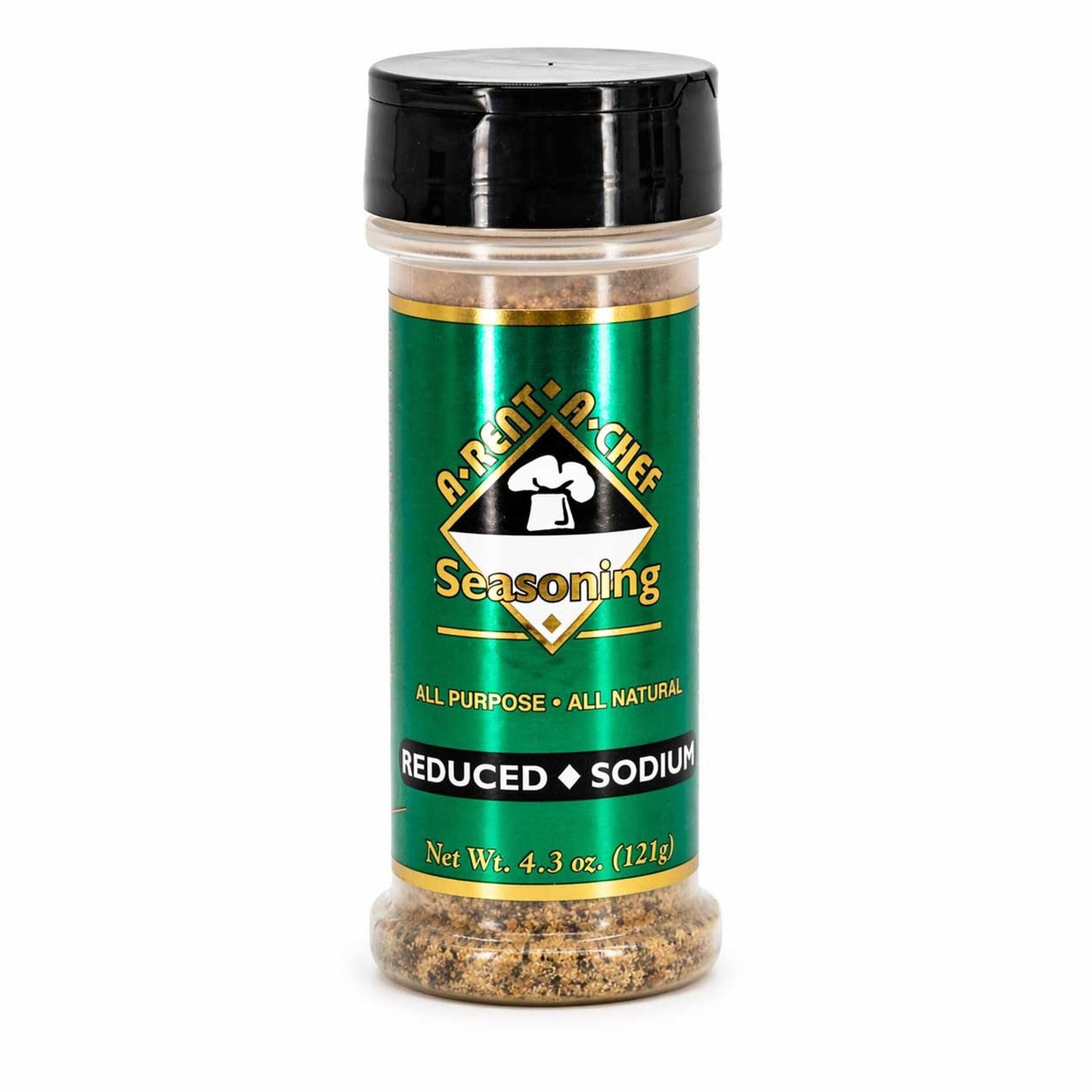 All Purpose Reduced Sodium Seasoning - Gluten Free - Sugar Free - 3 pack of 4.3 oz - A-Rent-A-Chef All Natural - Made in the USA - Proudly Made in