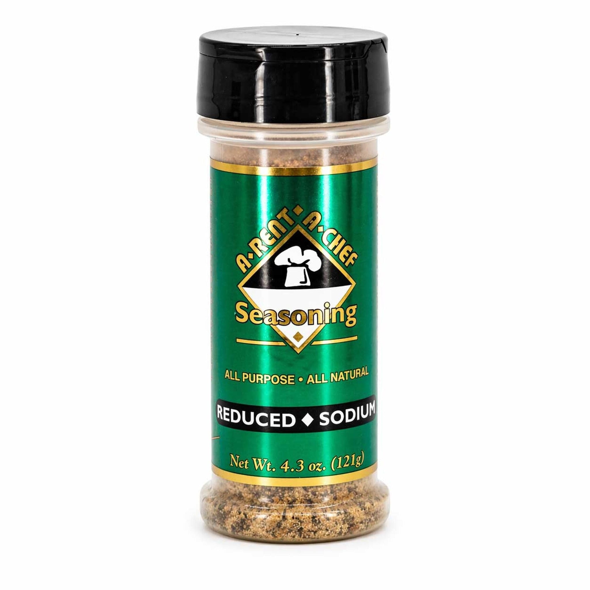 All Purpose Reduced Sodium Seasoning - Gluten Free - Sugar Free - 3 pack of 4.3 oz - A-Rent-A-Chef All Natural - Made in the USA - Proudly Made in