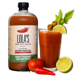 Lola's Fine Hot Sauce - Lola's Southern Jalapeno Bloody Mary Mix 32 oz | All-Natural, Gluten-Free | Made from Scratch | Infused with Lola's Signature