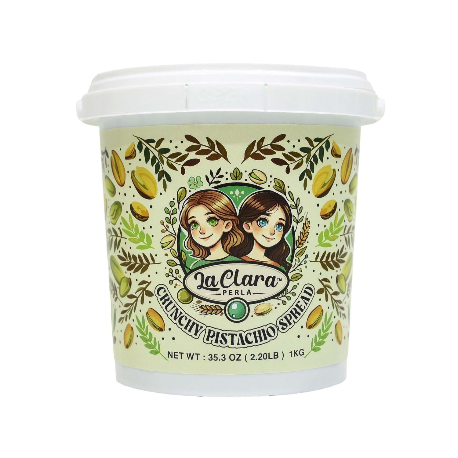 Crunchy Pistachio Spread, Spreadable Pistachio Cream, 35.27 oz (1KG)