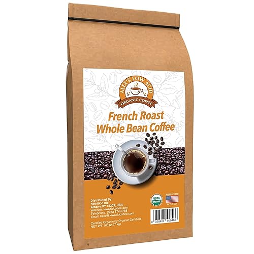 Alex's Low Acid Organic Coffee 5lb Bag - Whole Bean French Roast