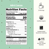 Blume Mint Cocoa Blend - Superfoods latte with Brain Boosting Adaptogen Organic Cacao - Keto Friendly & Vegan Hot Chocolate - 25 Servings