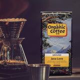 Organic Coffee Co. Java Love Ground Coffee 12 Ounce Medium Light Roast USDA Organic