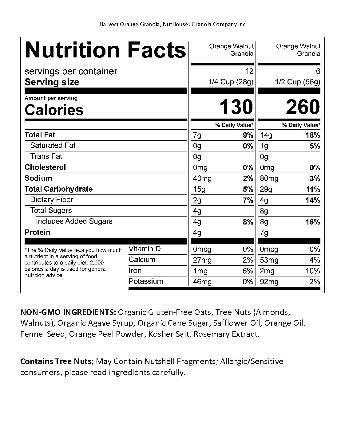NutHouse! Granola Company - Premium Harvest Orange Granola | Certified Gluten-Free, Non-GMO, Kosher | Vegan, Soy-Free | 12 oz. Bag (3-Pack)