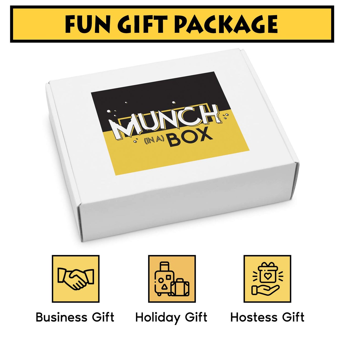 Munch In A Box Snack Care Package - Assorted Nuts and Dried Fruit Gift Box - Delicious Healthy Snacks for Office, Dorm, Home - Party and Holiday Gift