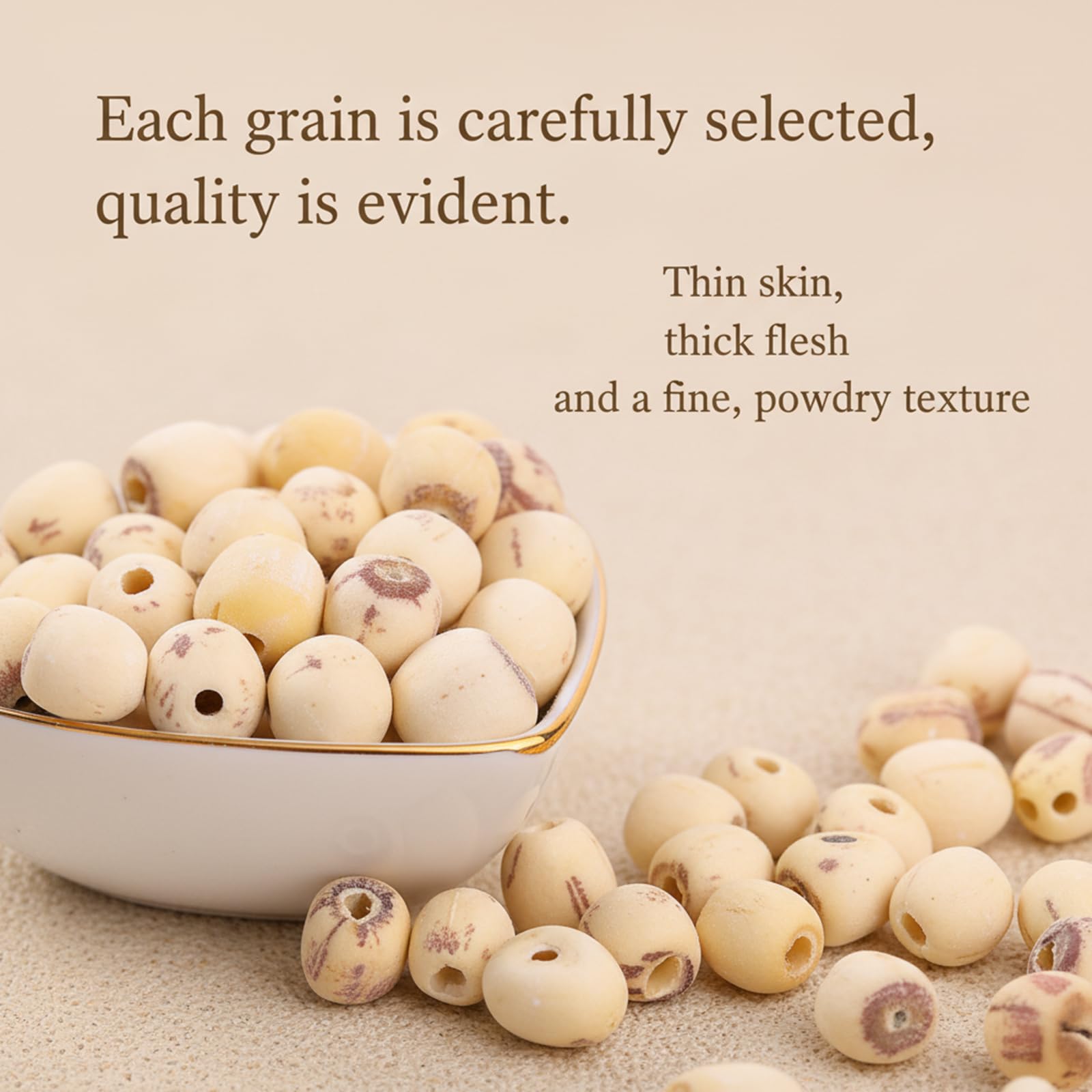 Dried Lotus Seeds 10.58Oz/300g,Dried white lotus seeds, Perfect for Lotus Seed Sweet Dessert Soup, Paste, Cooking Porridge and Soup Raw Materials ??