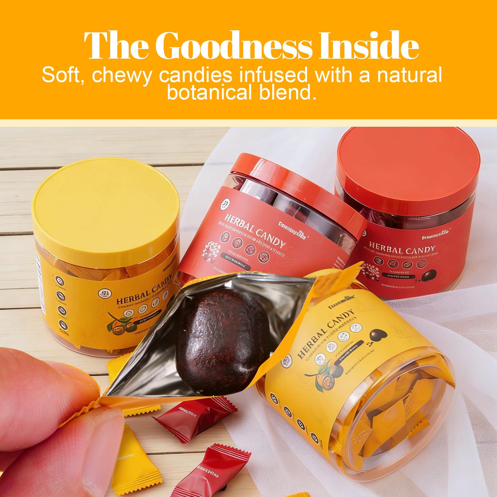 Gummy Glow All-Natural Herbal Hard Candy with Loquat & Monk Fruit, Supports Throat Comfort & Fresh Breath, Sugar-Free Cooling & Chewy Candy