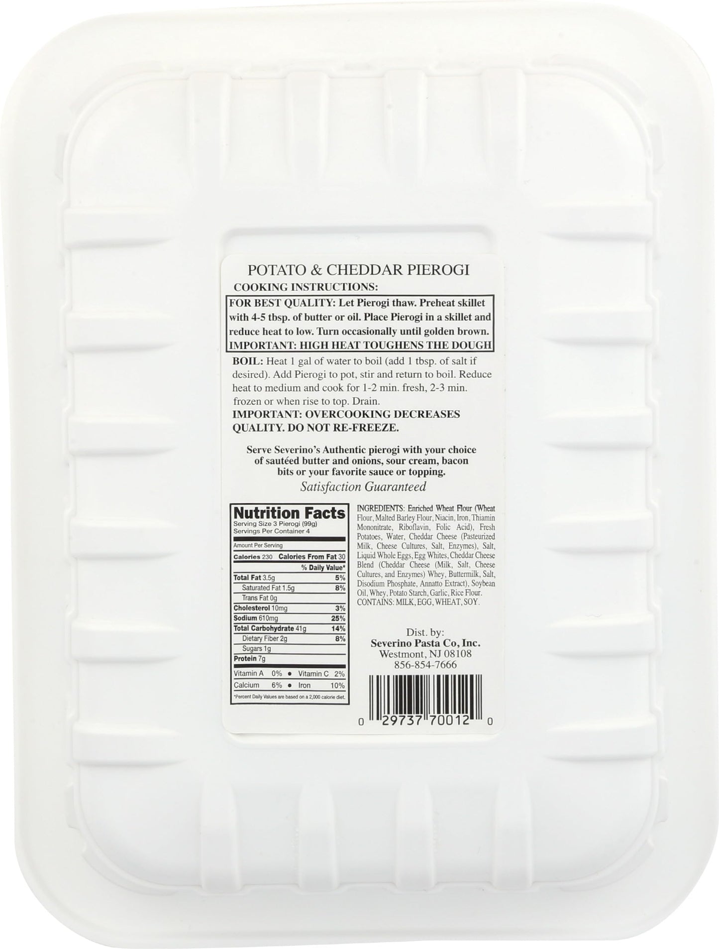 Severino, Pierogi Potato Cheddar, 14 Ounce